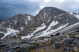 A man standing on top of a snow covered mountain