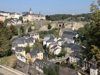 A view of a city from a hill