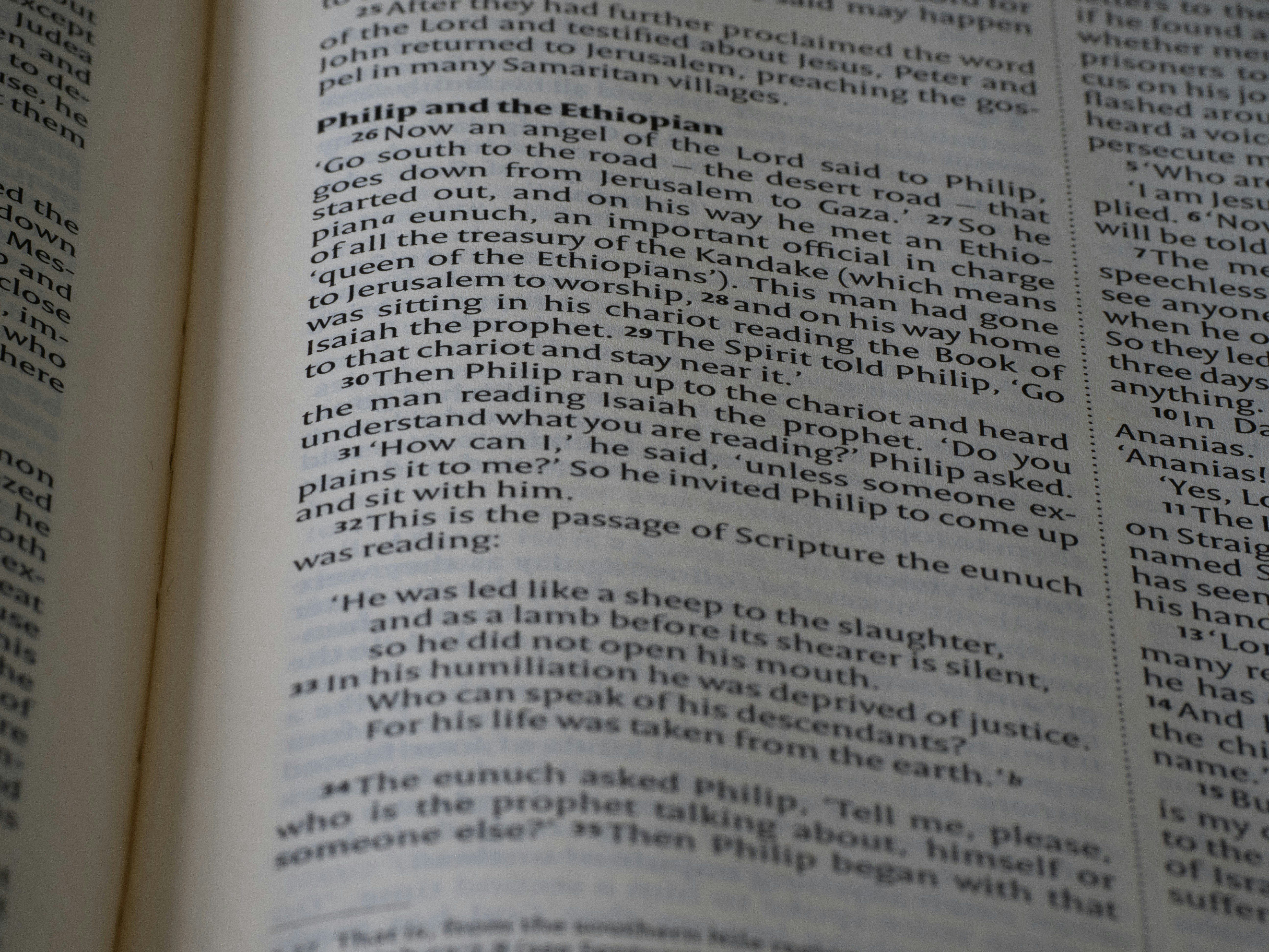 close up, bokeh, bible, new testament, christian, history, text, reading, bible study, devotions, christianity, scripture, book of acts, acts, luke,
