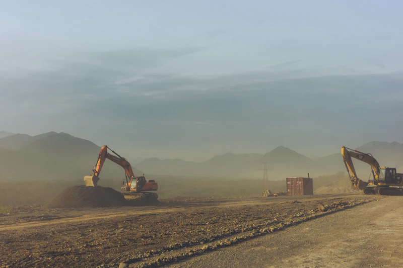 Security convoy deploying to a remote project site