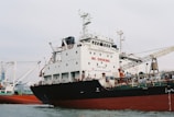 A large boat in a body of water