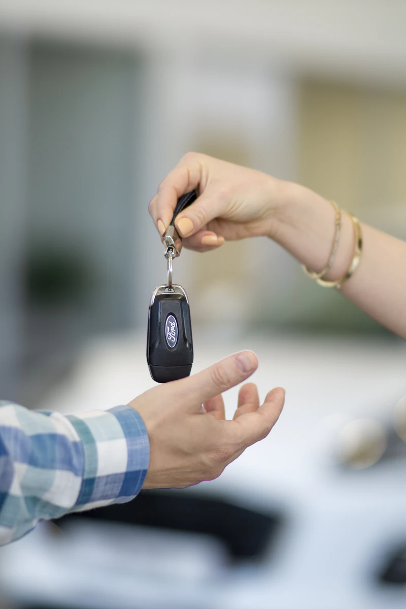 Handing over the car keys