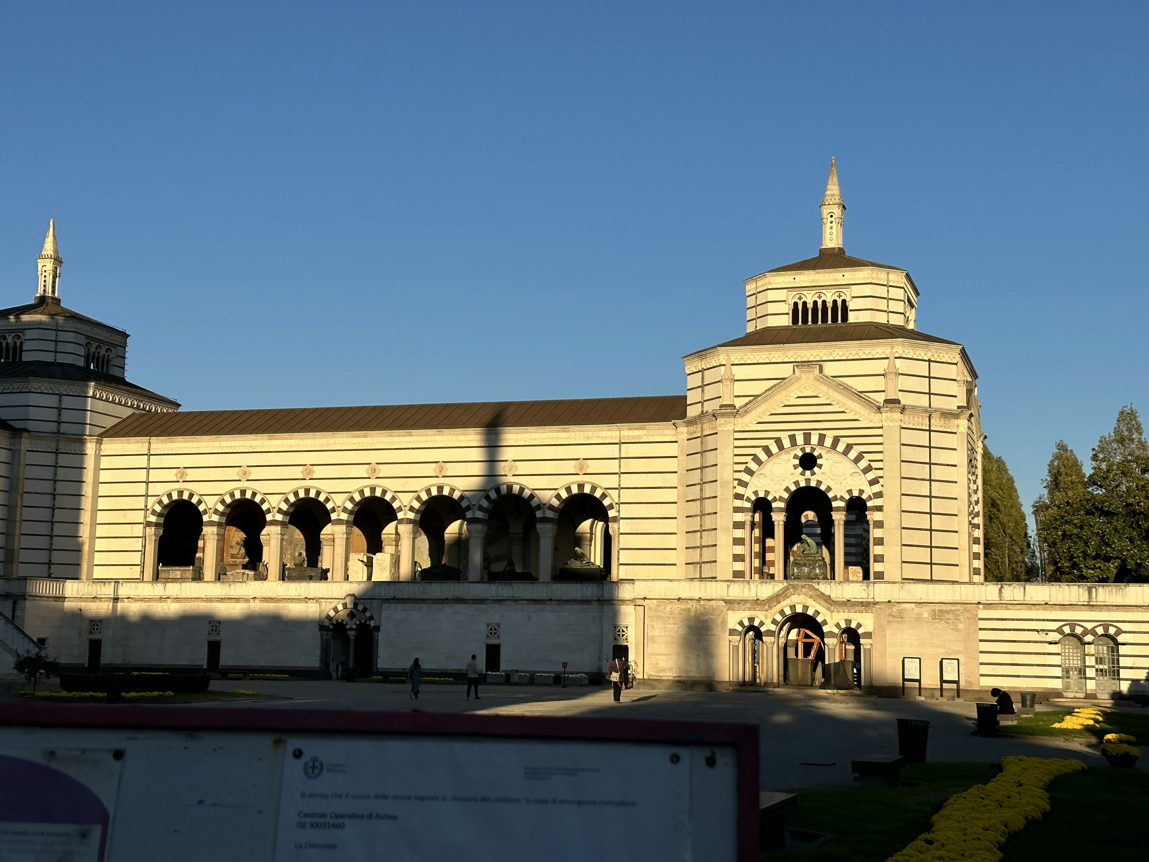 A large building with a clock on the front of it