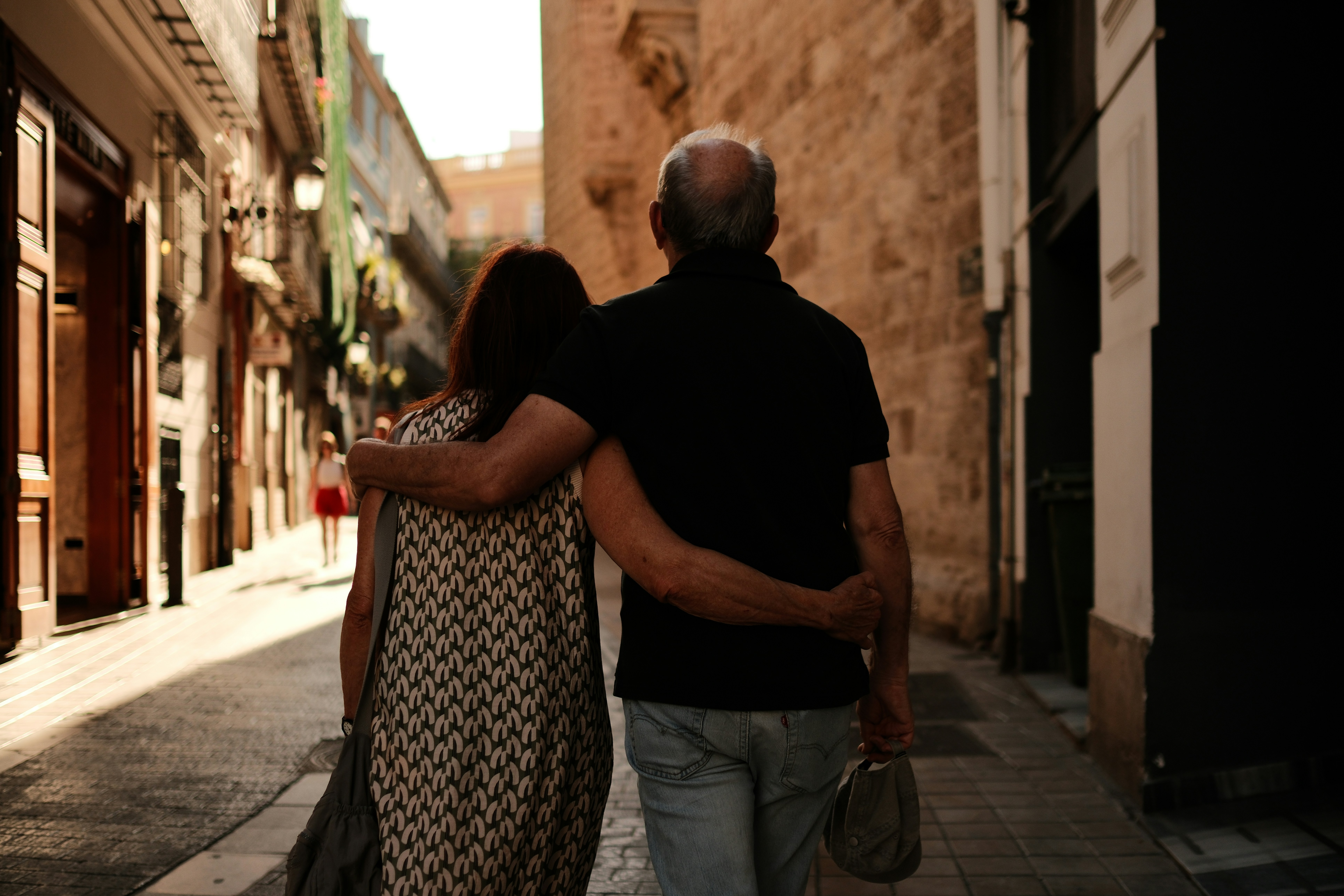 Elderly couple who retired abroad in spain