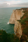 A view of the ocean from a cliff