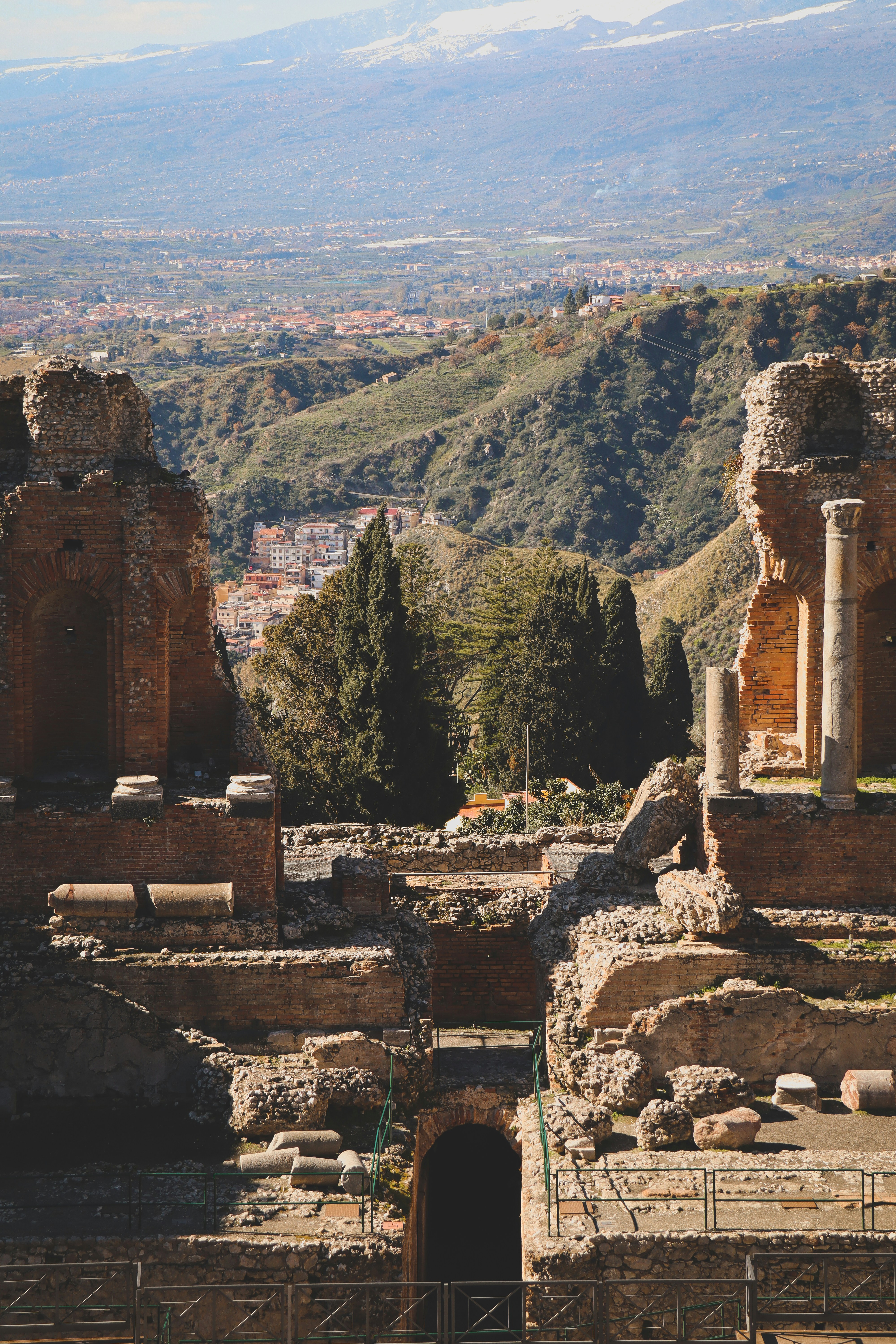 The ruins of the ancient city of pompei