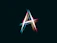 The letter a is made up of bright lines