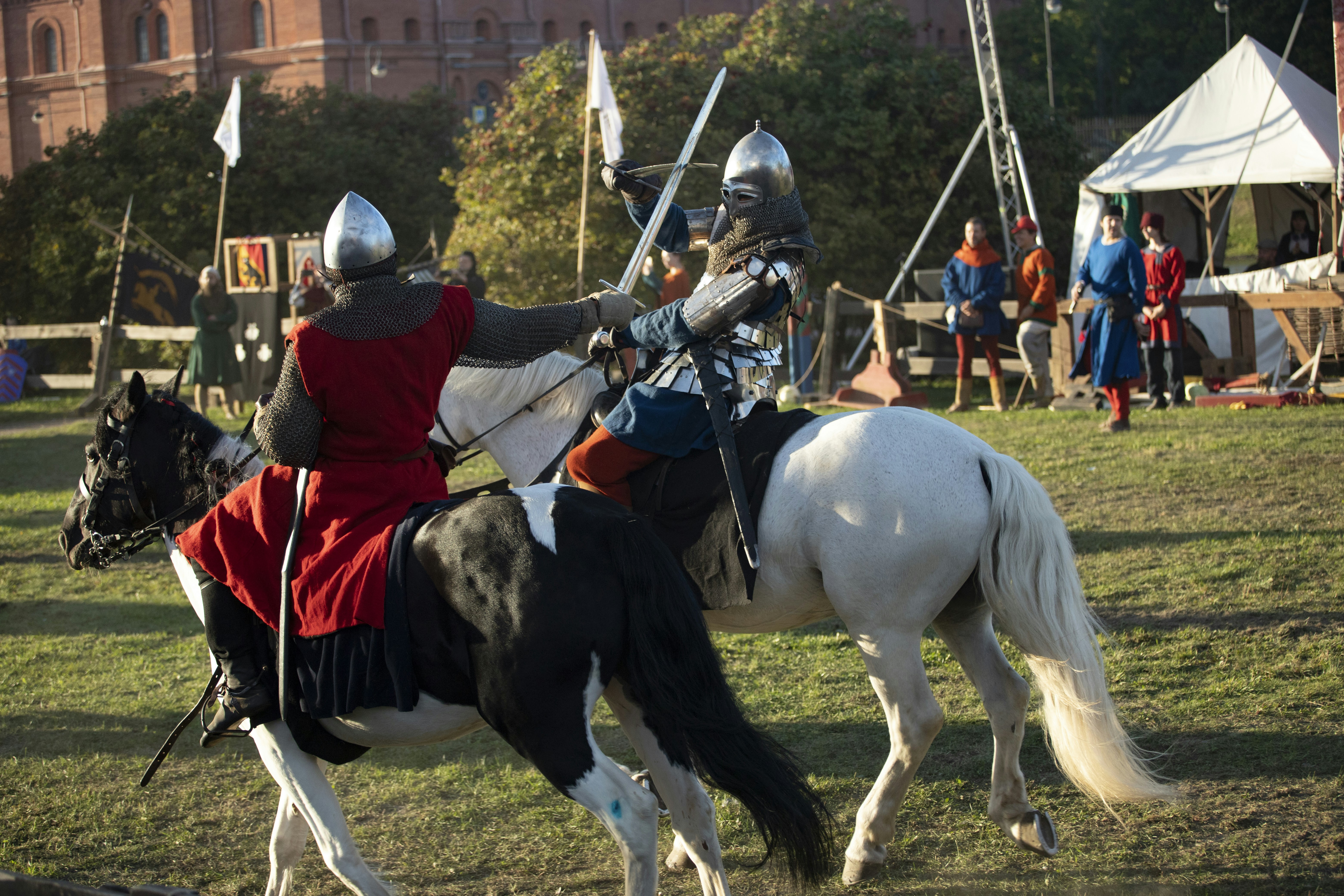 Horseback battle scene