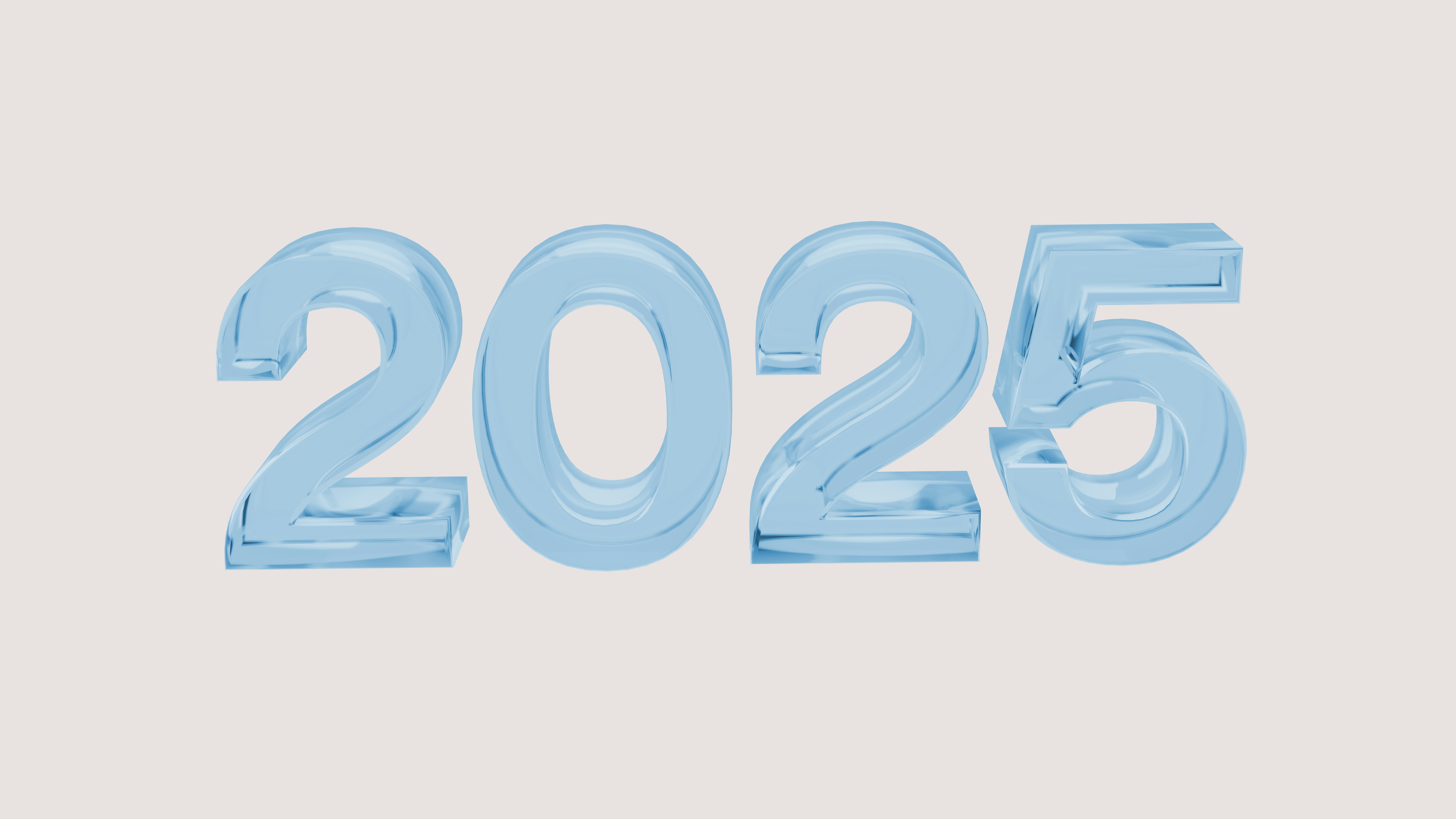 2025 Text, Navy Blue Color. 3D Object Designed With Blender, 8K Resolution, Cycles.