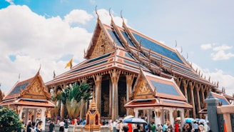 A group of people standing in front of a building