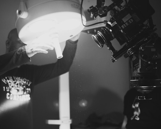 A camera is being used to film a movie