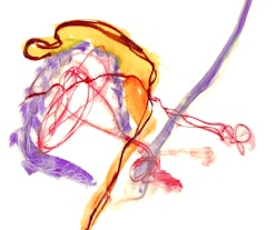 A drawing of a woman holding a tennis racquet
