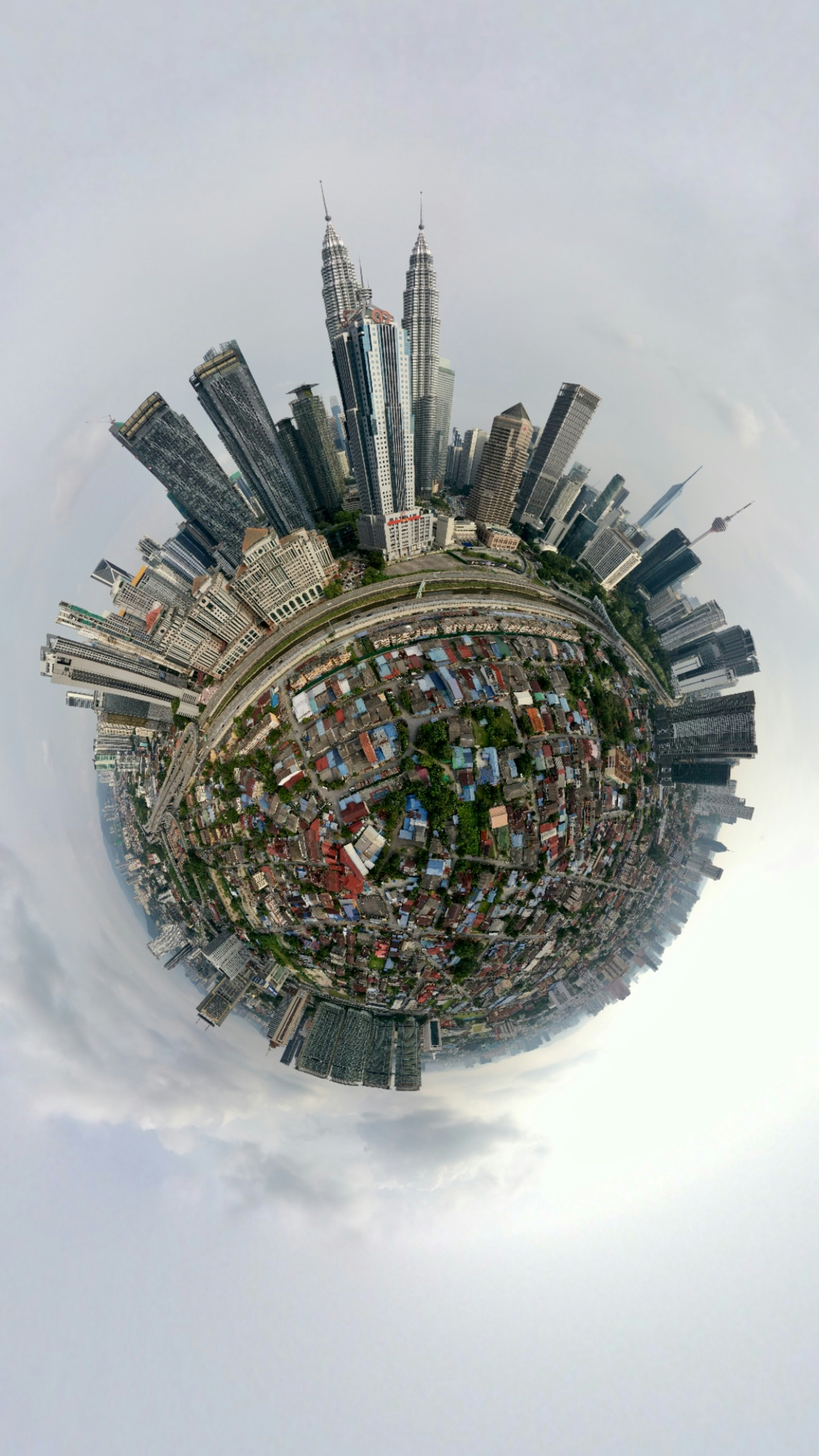 An aerial view of a city in the sky photo – Free Green Image on Unsplash