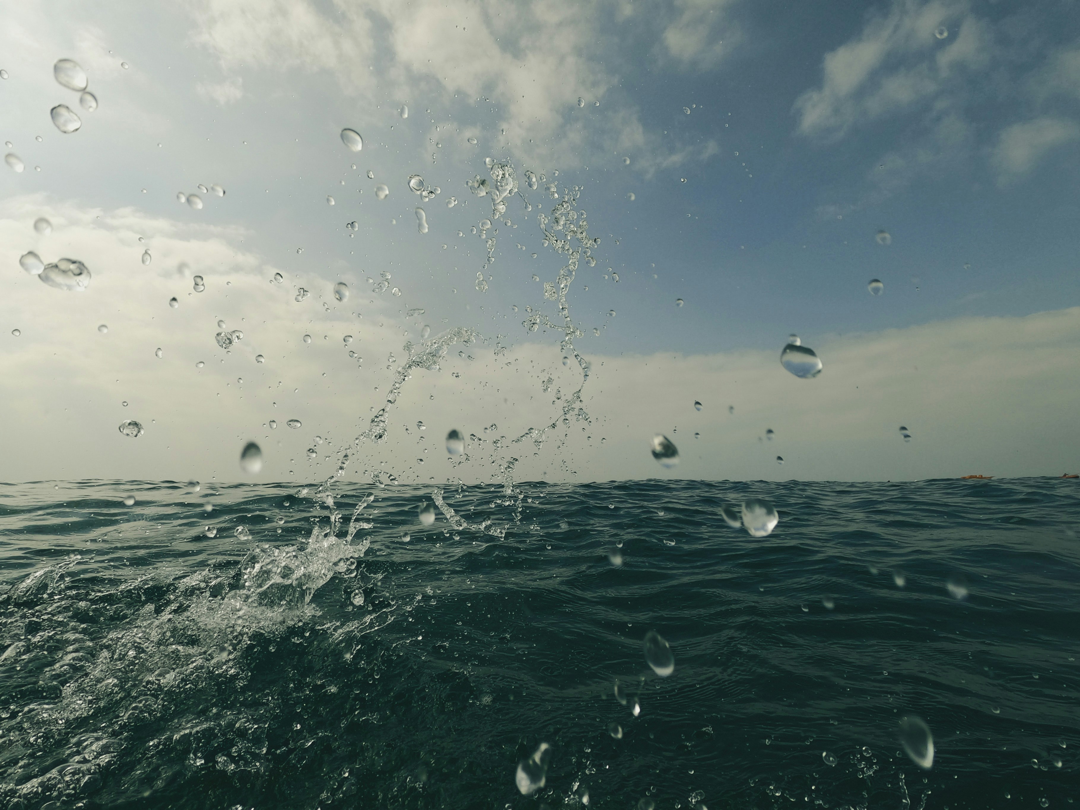 A view of the ocean from a boat