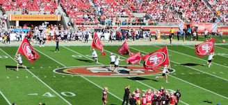 A football stadium filled with lots of people