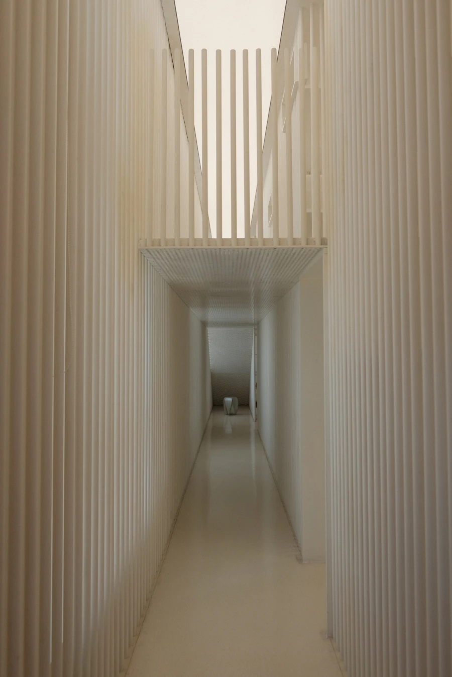 Bright renovated interior hallway and staircase