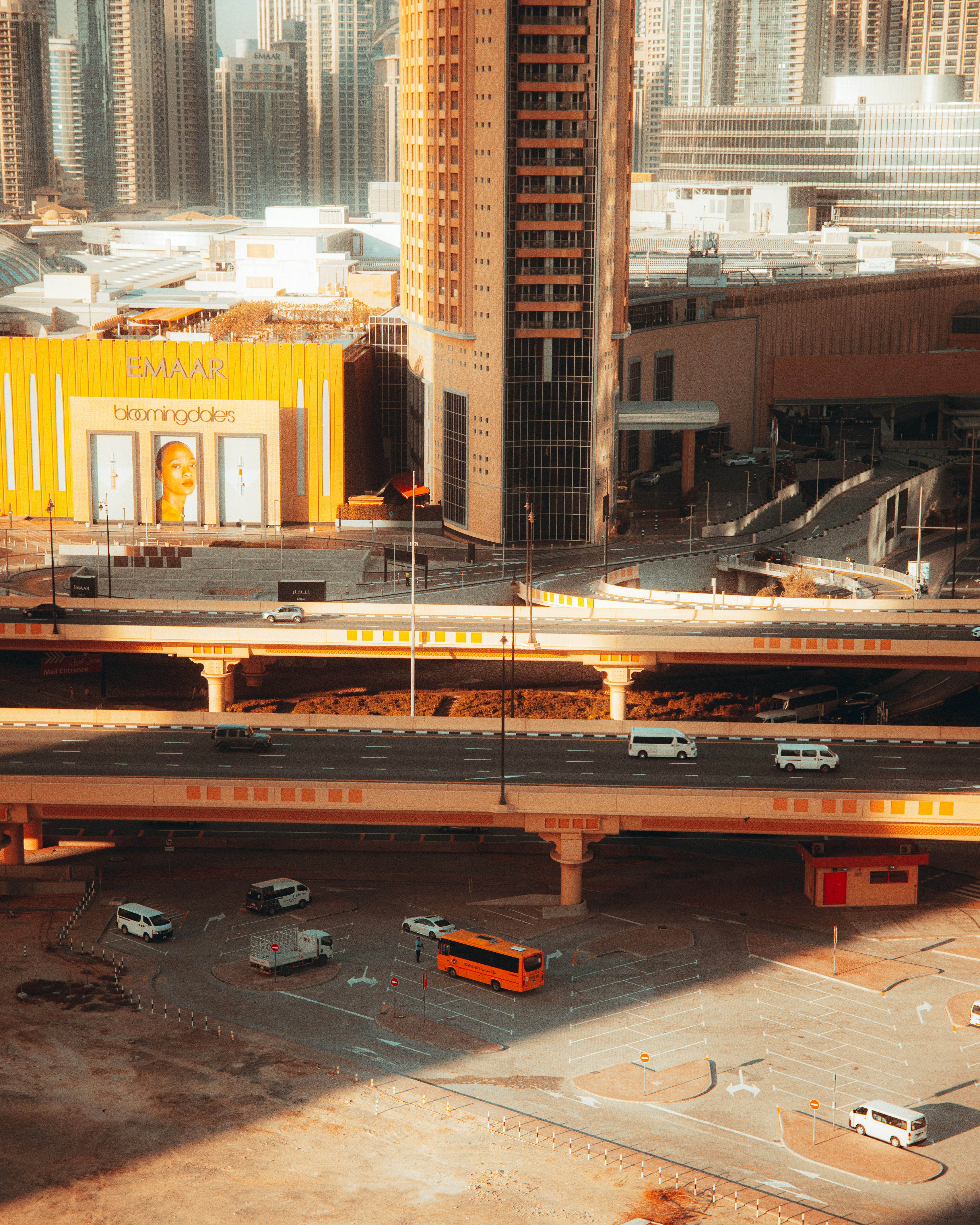 A view of a city from a high rise