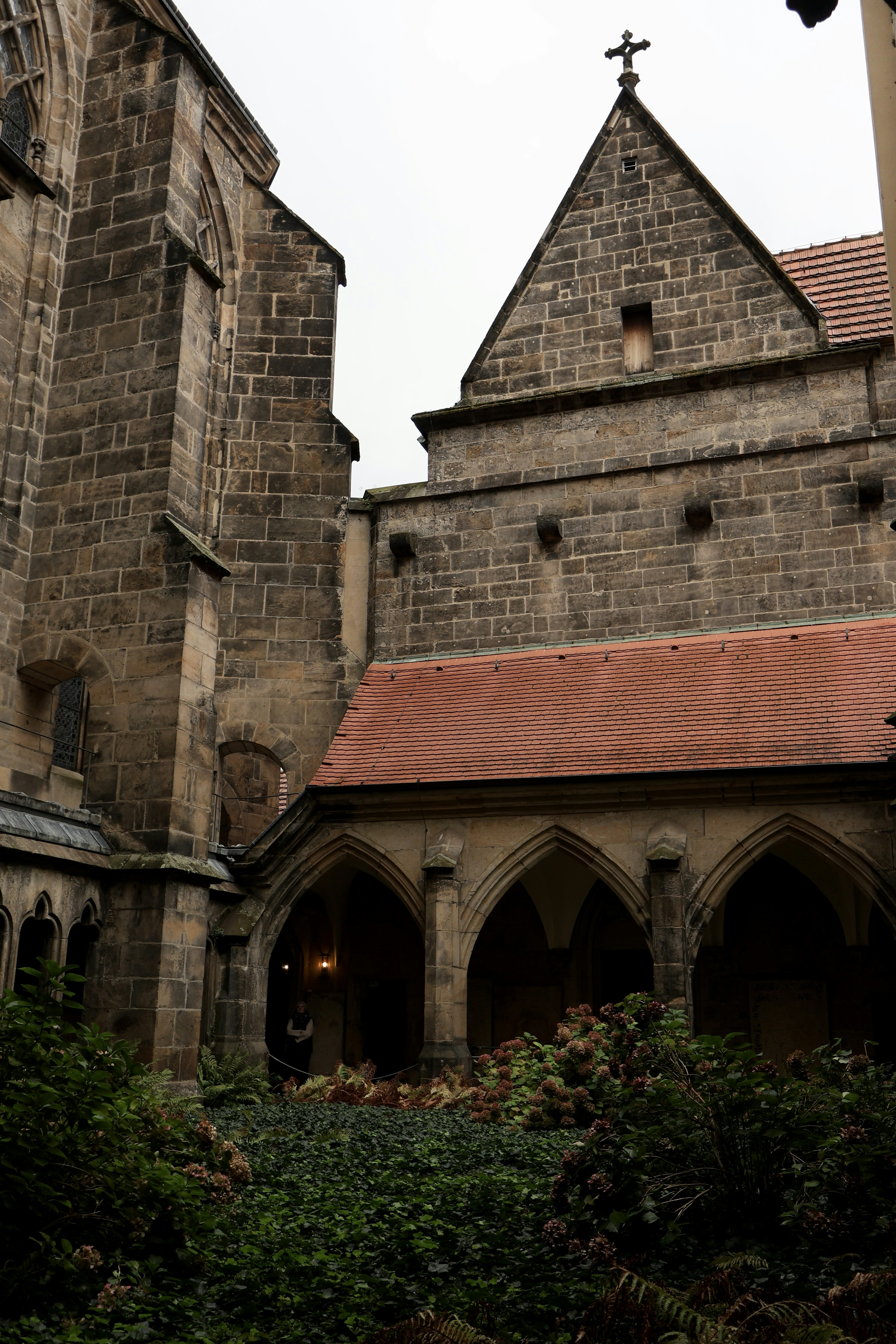 An old church with a clock tower and a steeple