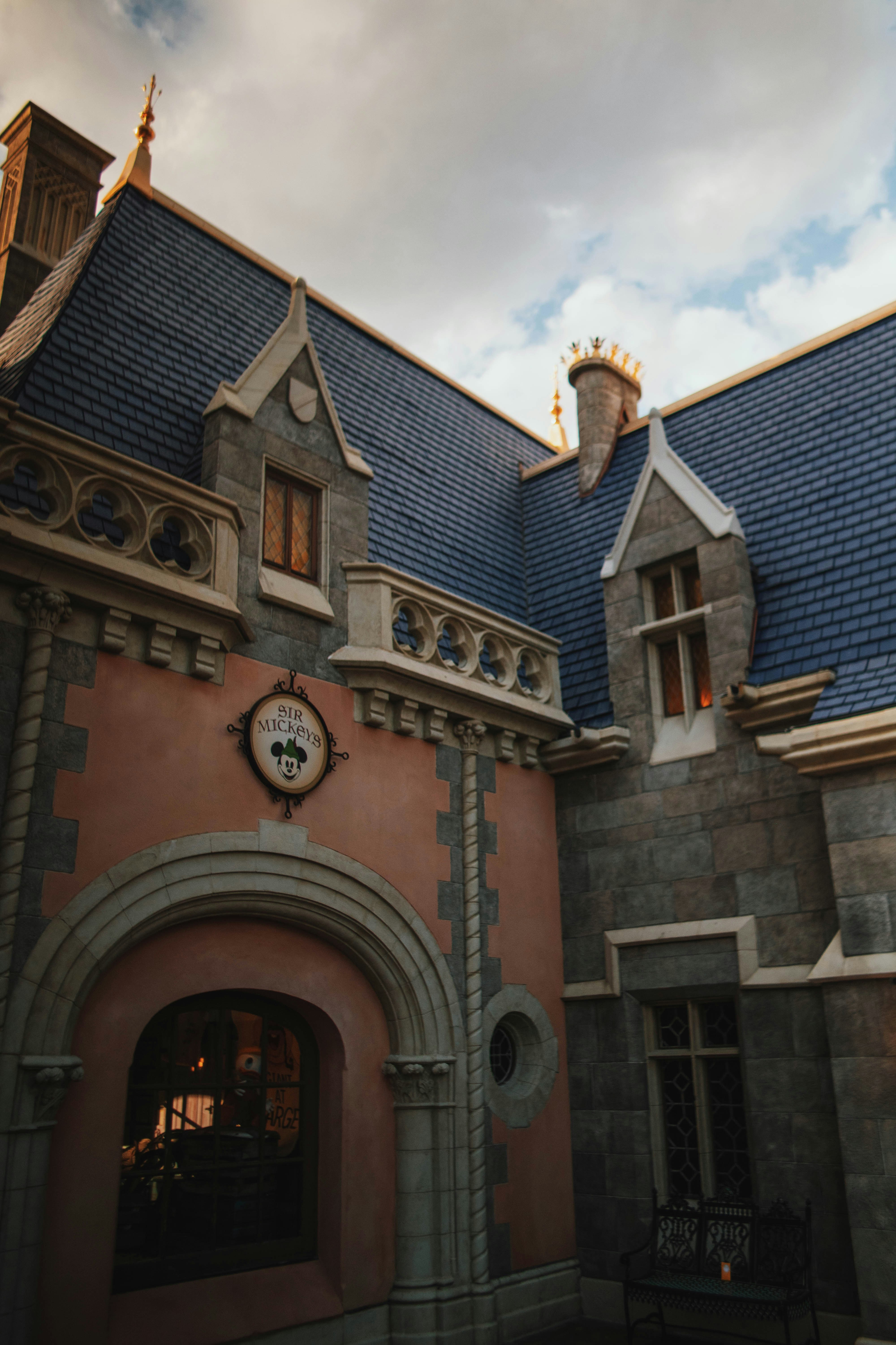 A large building with a clock on the front of it