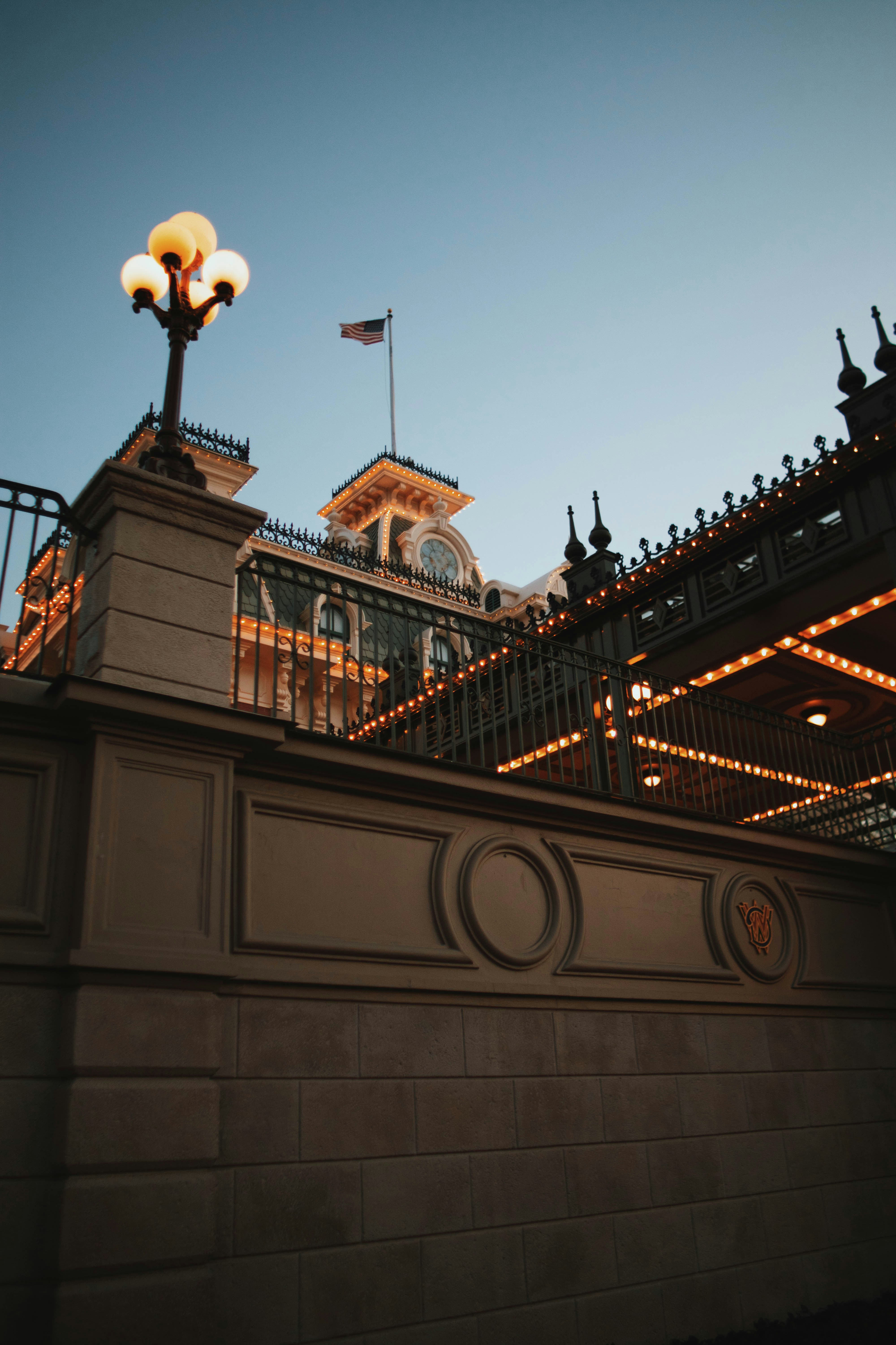 A building with a clock tower in the background
