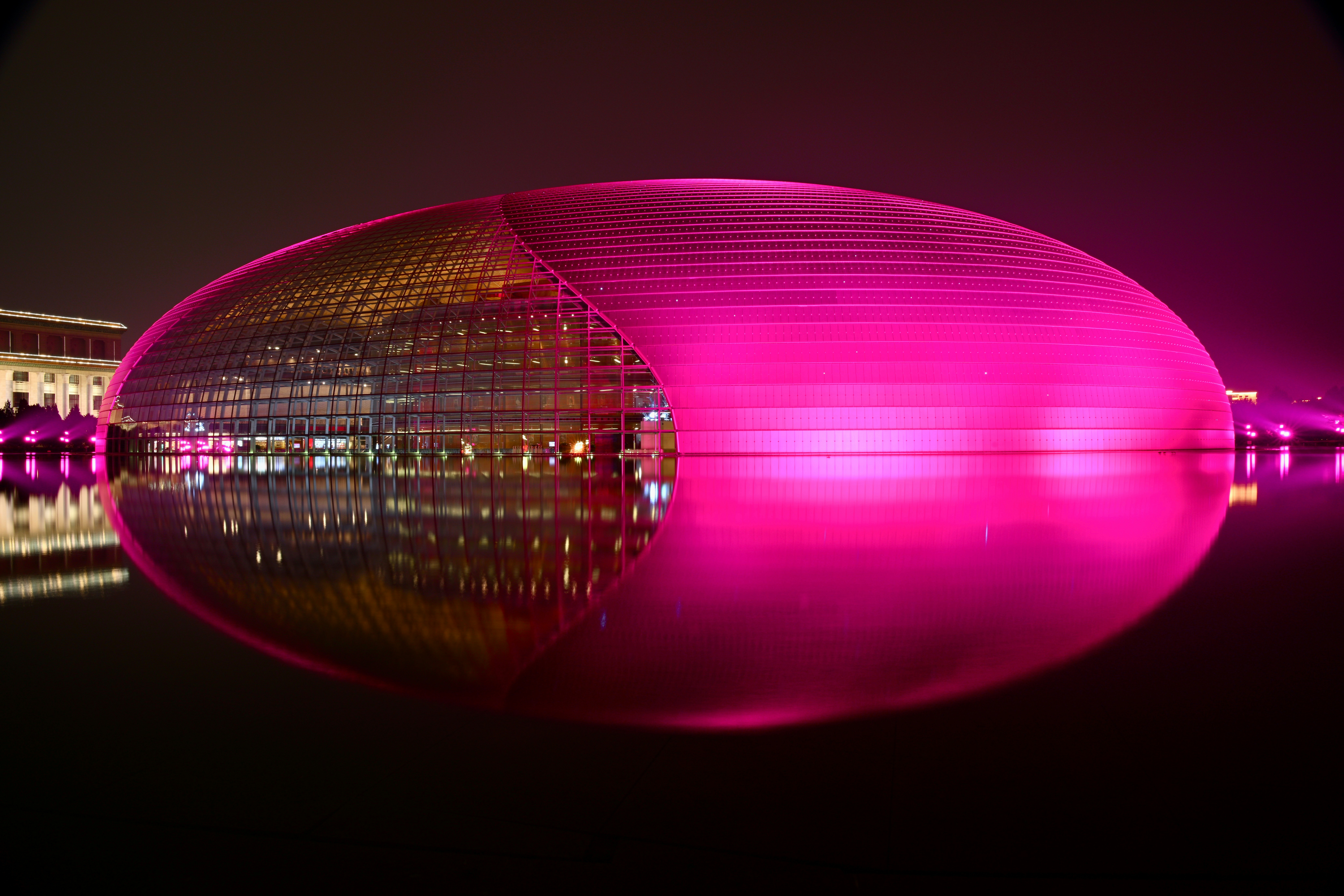 Pink object on water