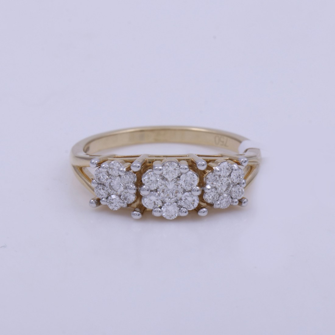 Atria three-stone diamond engagement ring