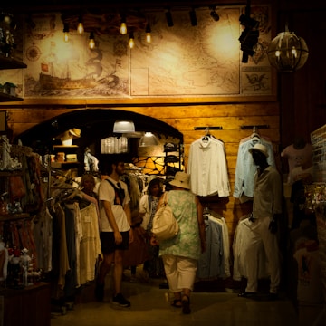 A group of people that are standing in a room