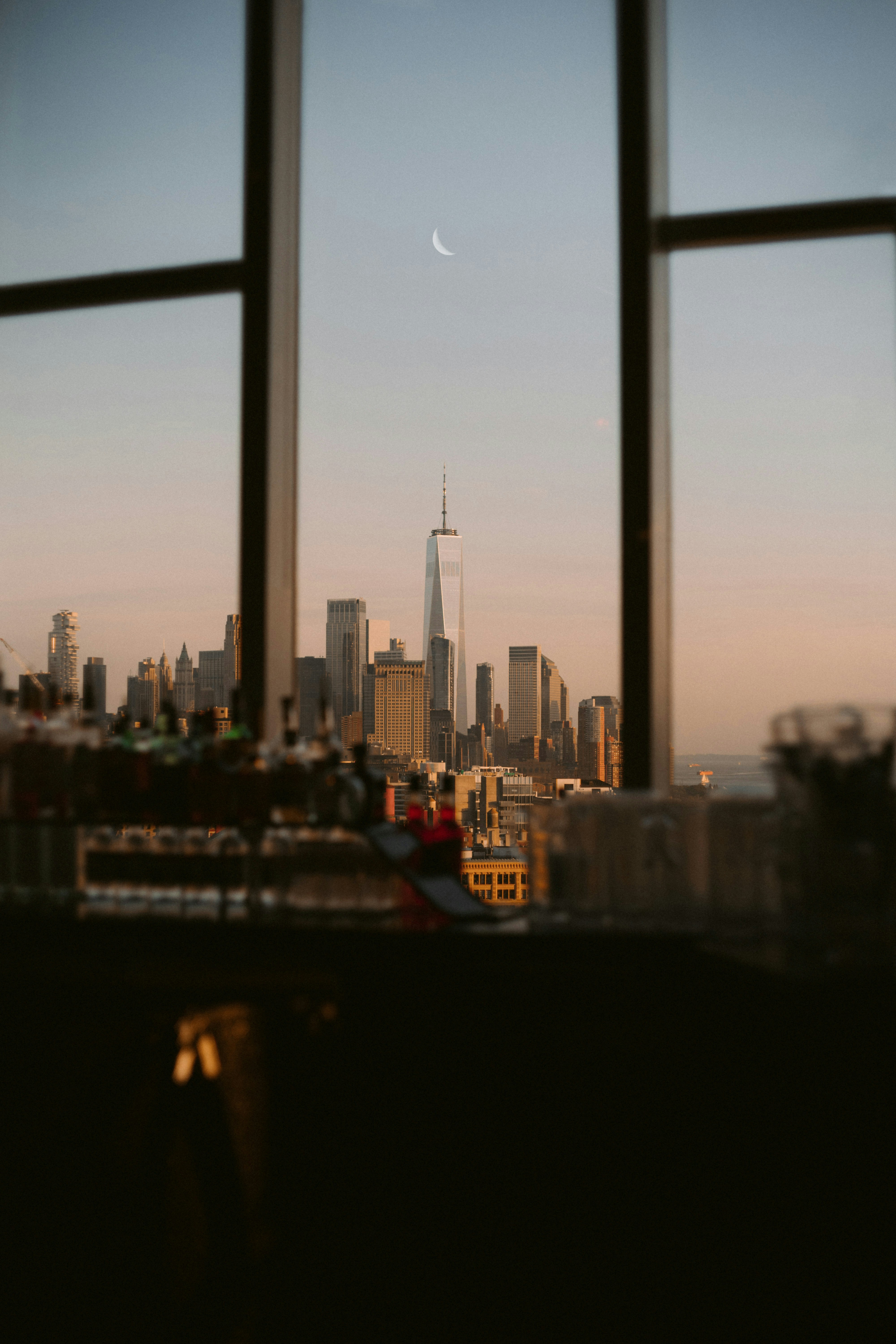 A view of a city from a window