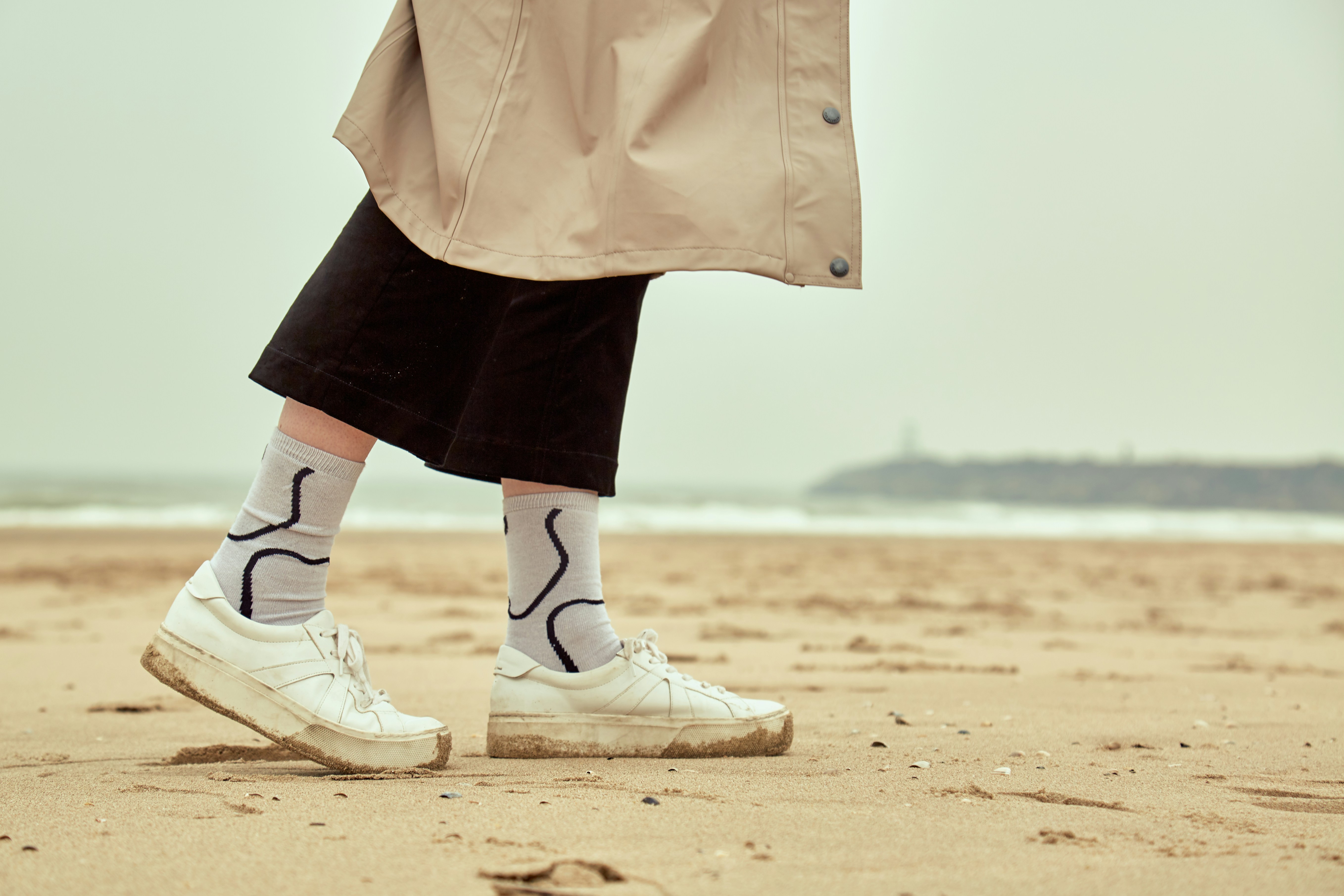 Person on a beach in Den Haag