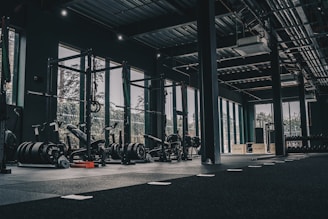 A large gym with a lot of machines