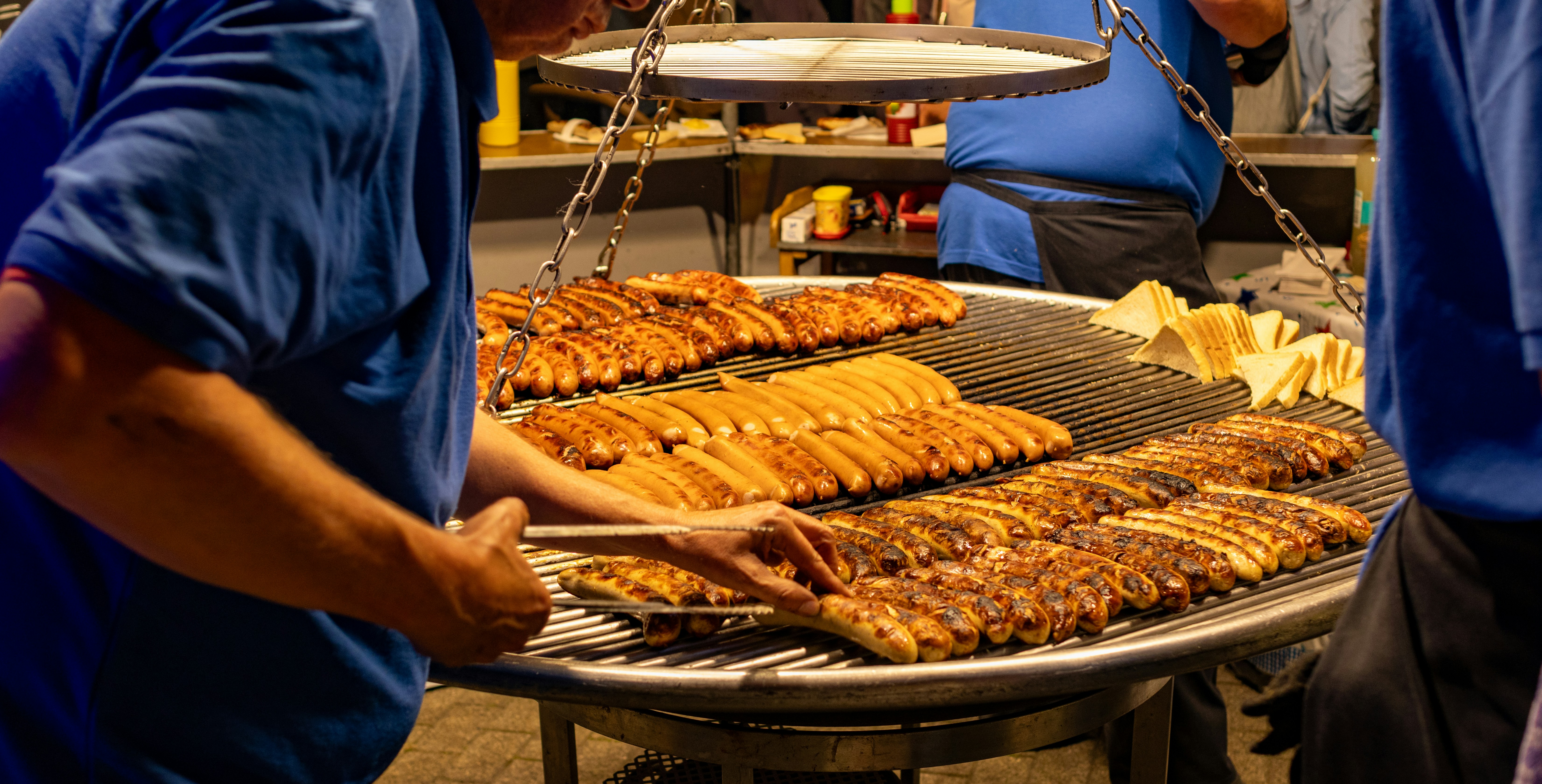 Barbecuing for a festival