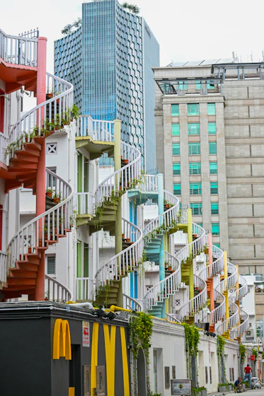 A row of buildings - Singapore real estate investment