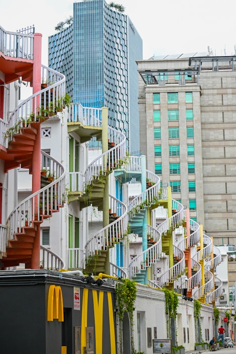 A row of buildings - Singapore real estate investment