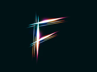 The letter f is made up of lines