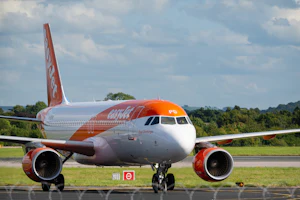 An easyJet airliner on the runway