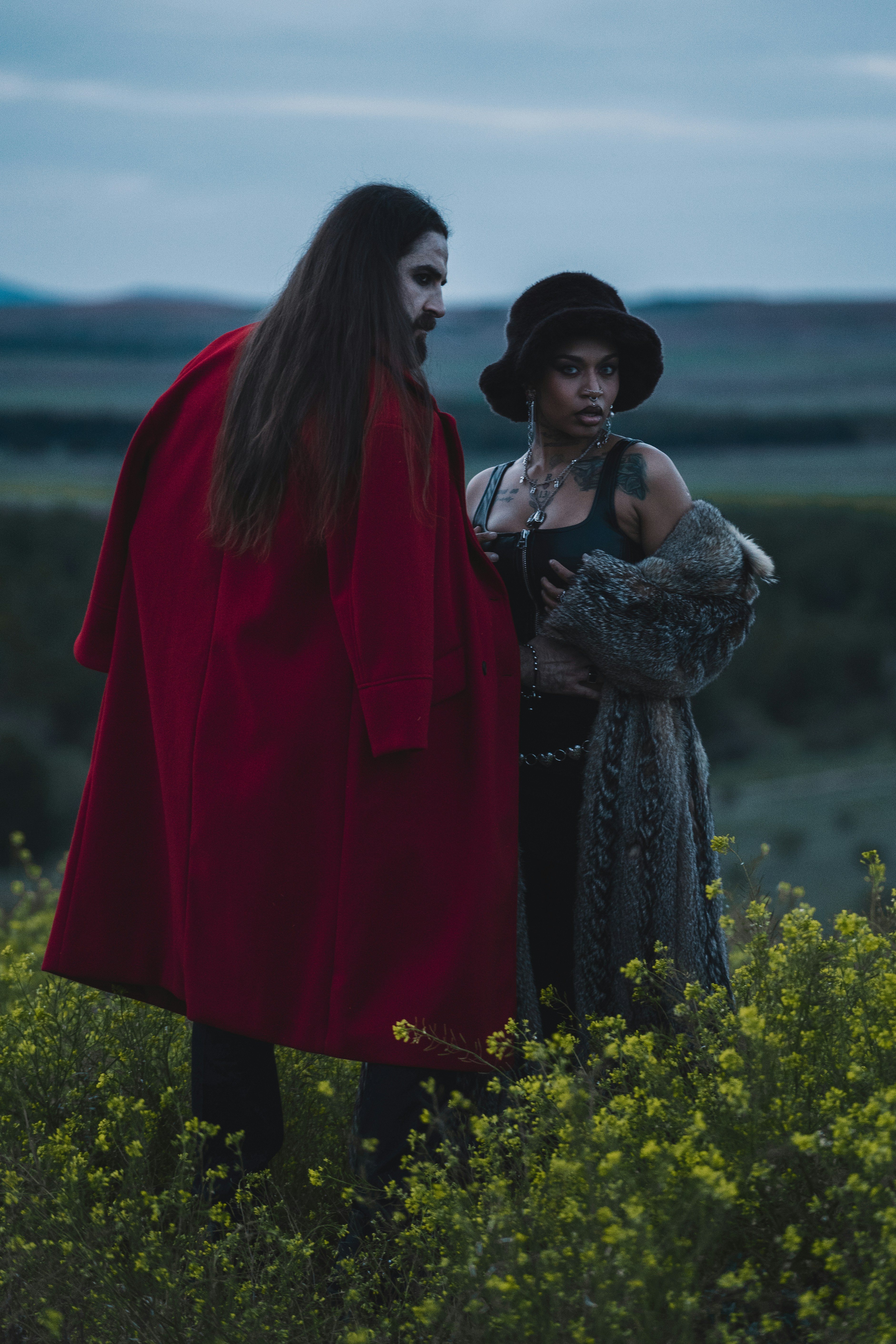 black dress with red cape Black and Red Adult Womens Cape