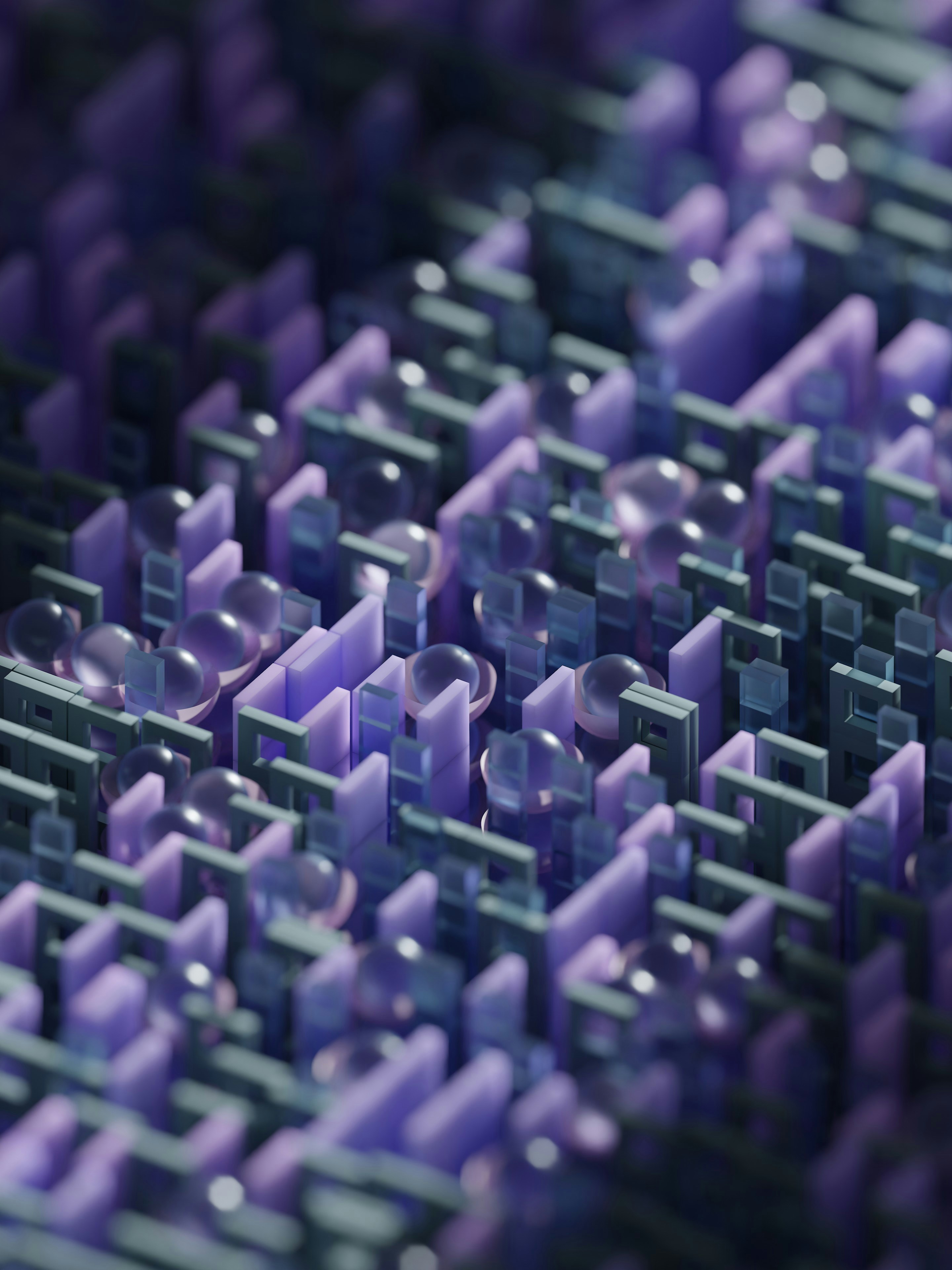 A close up of a purple and black pattern