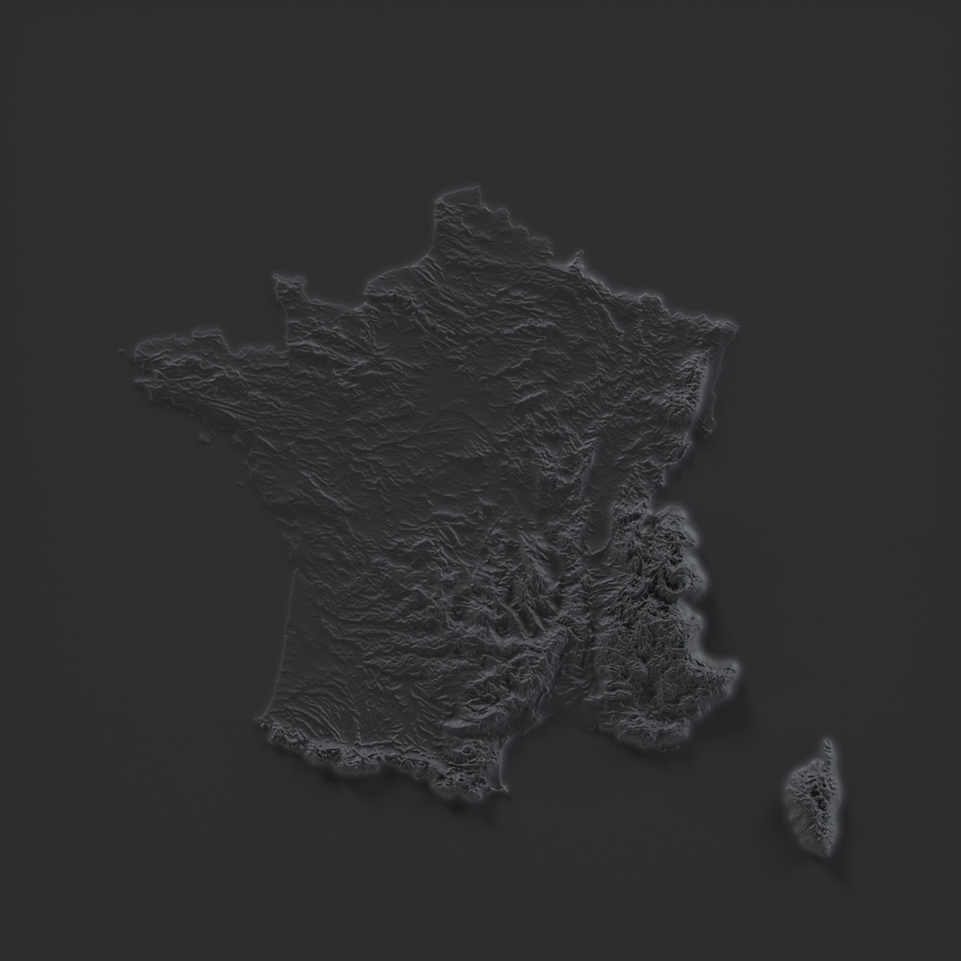 A black and white photo of a map of france