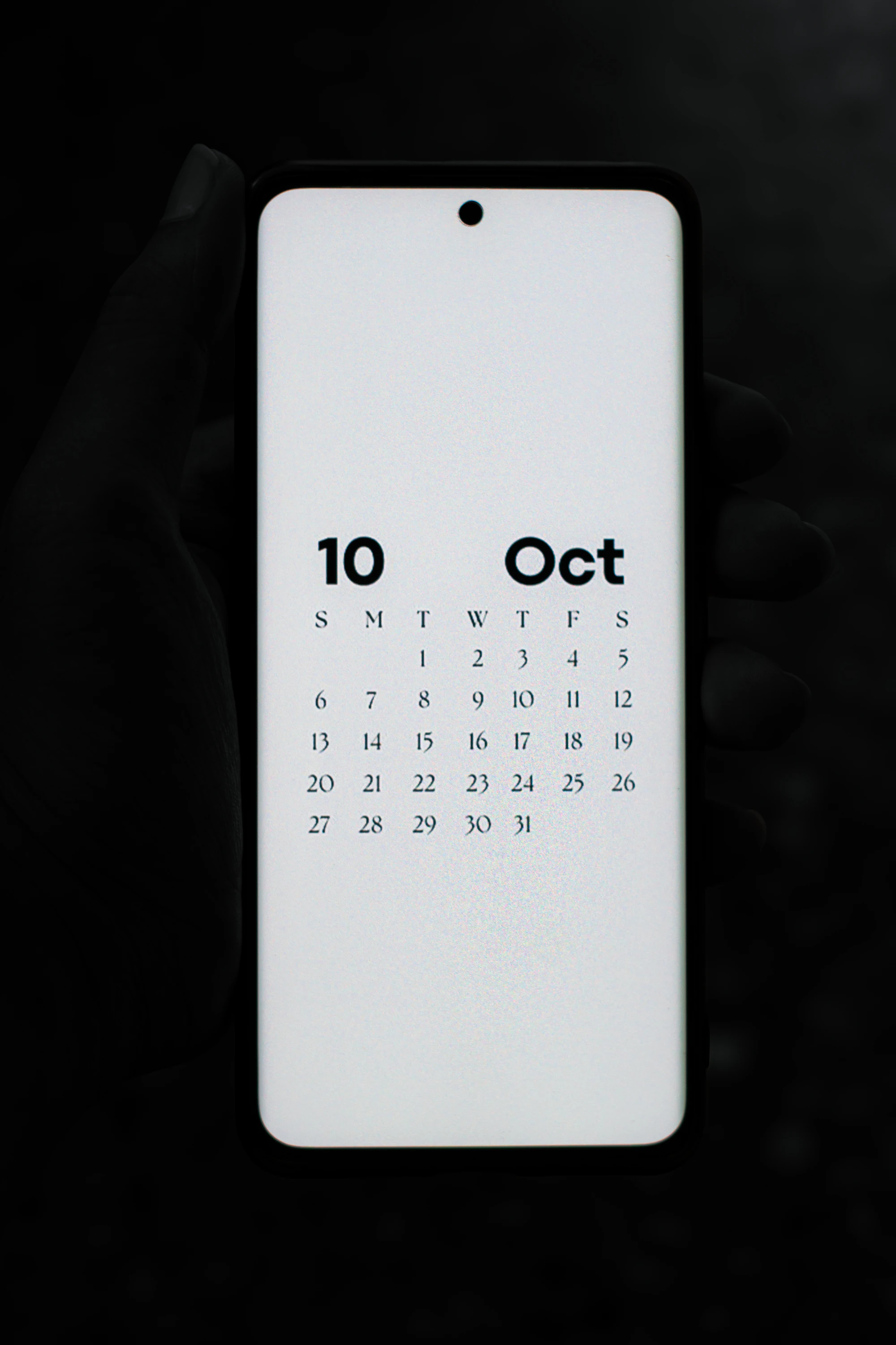 A calendar app open on a tablet