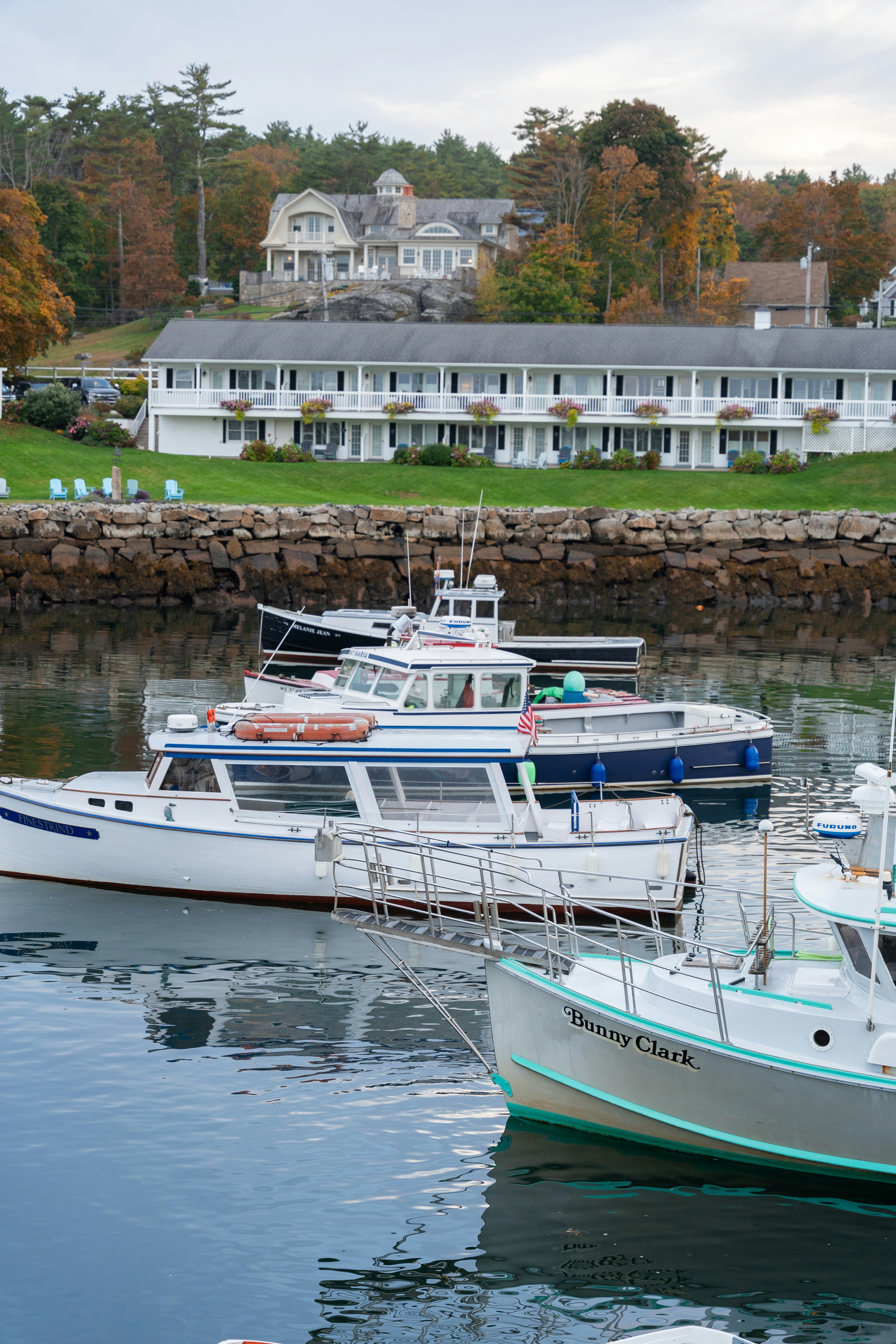 A couple of boats that are in the water