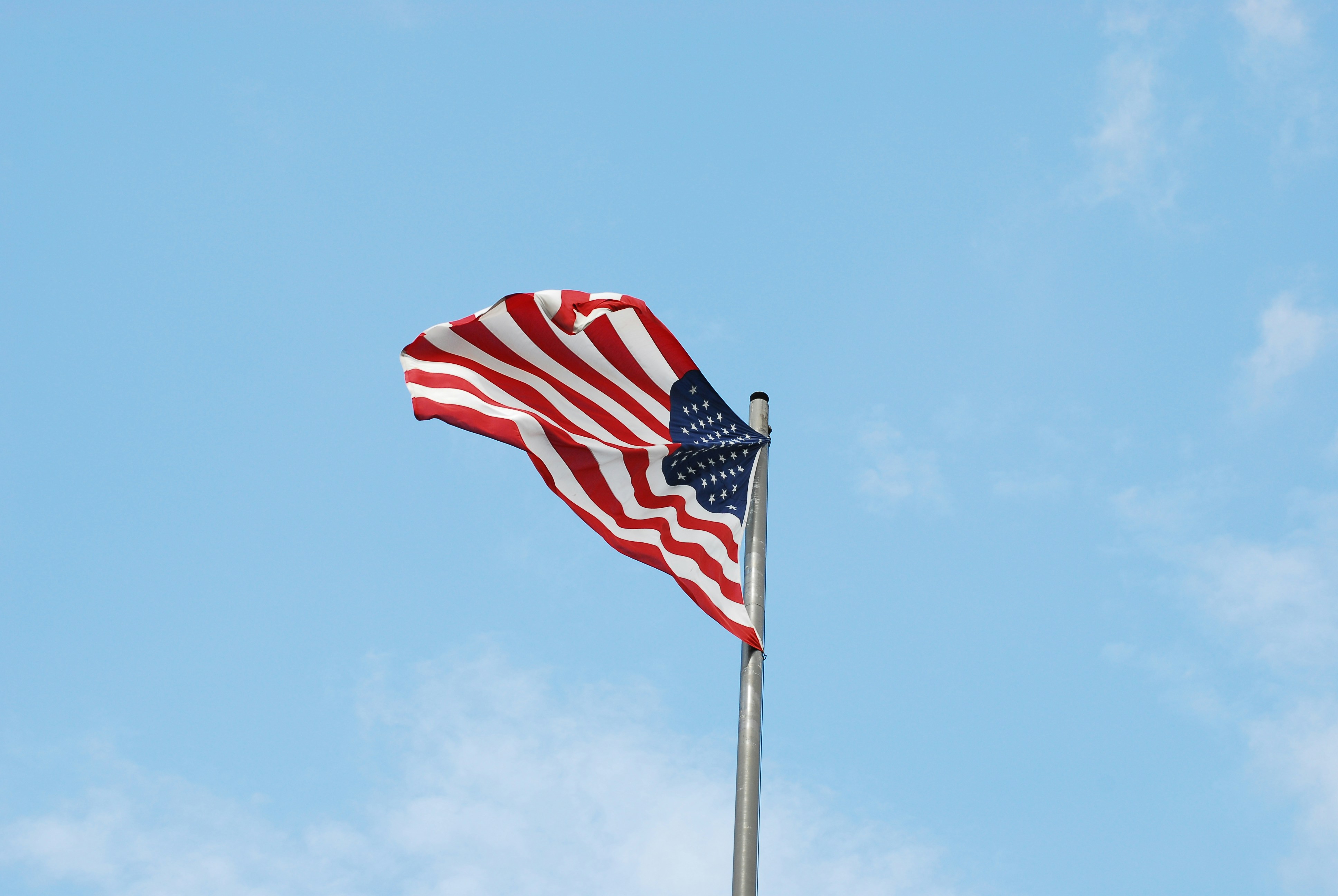 American flag waving
