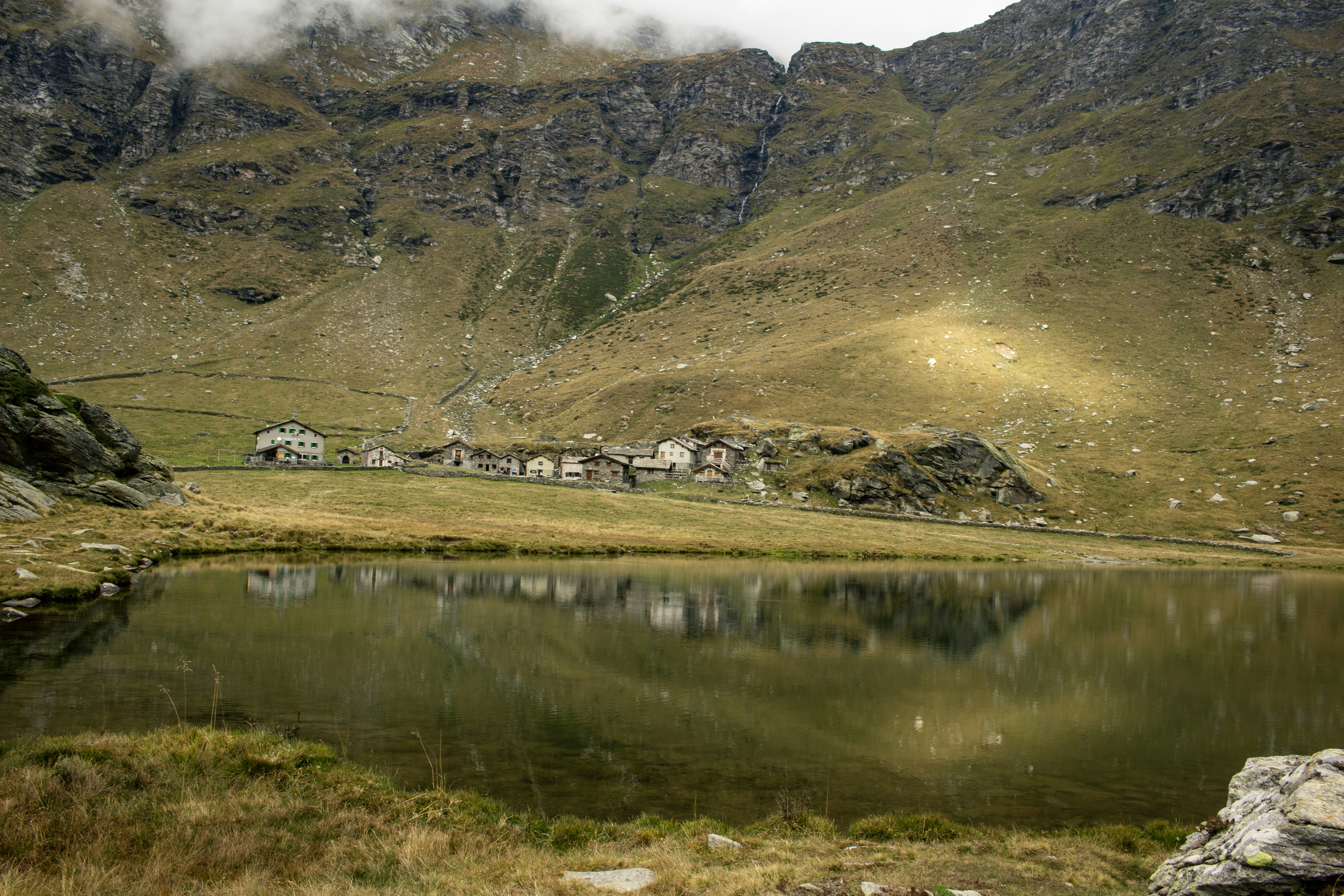 Peaceful landscape with refuge