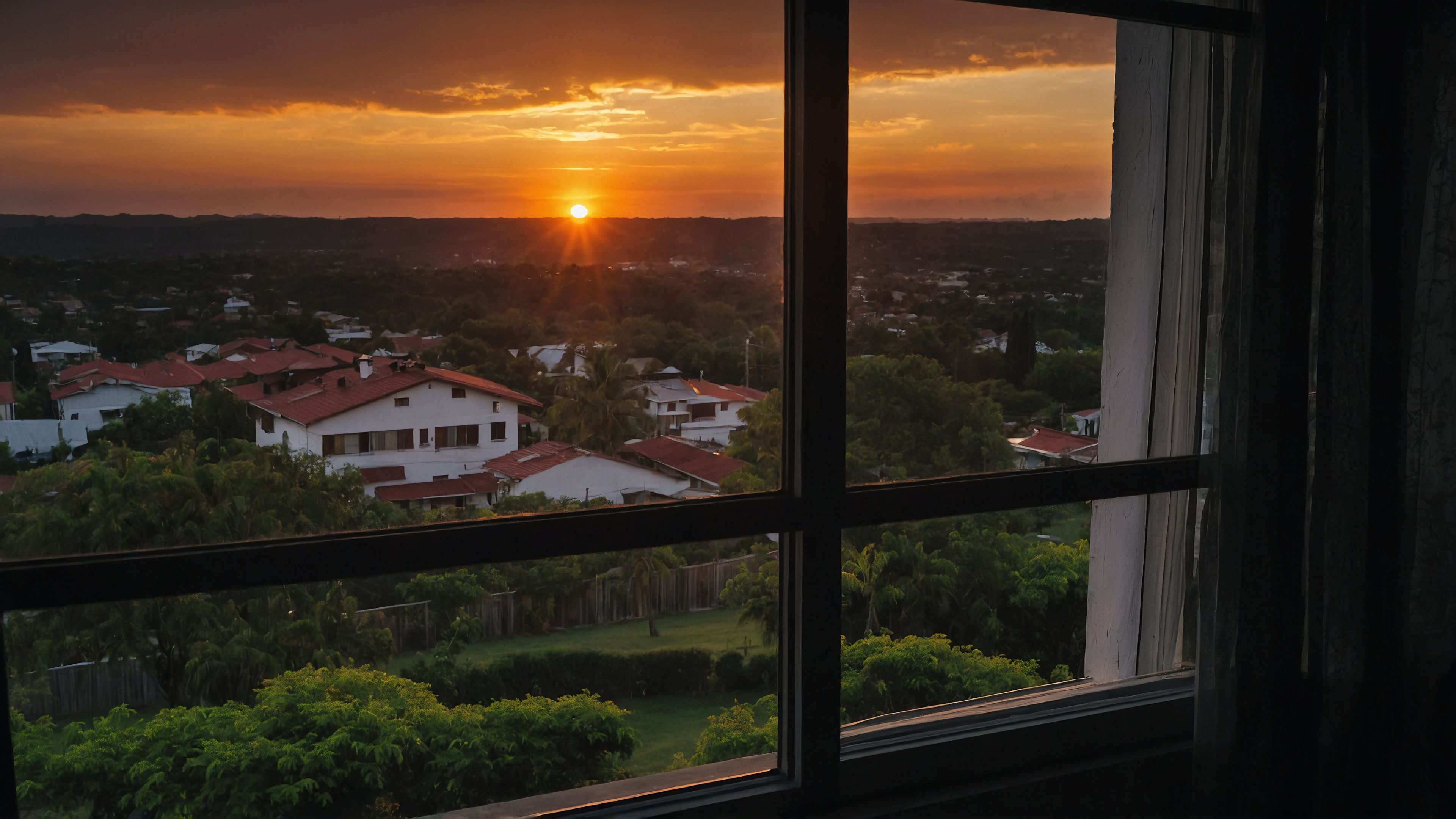 Infinity pool with valley views