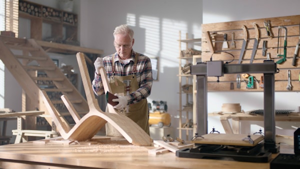 Professional woodworking workshop