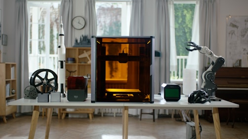 A room filled with furniture and a large window