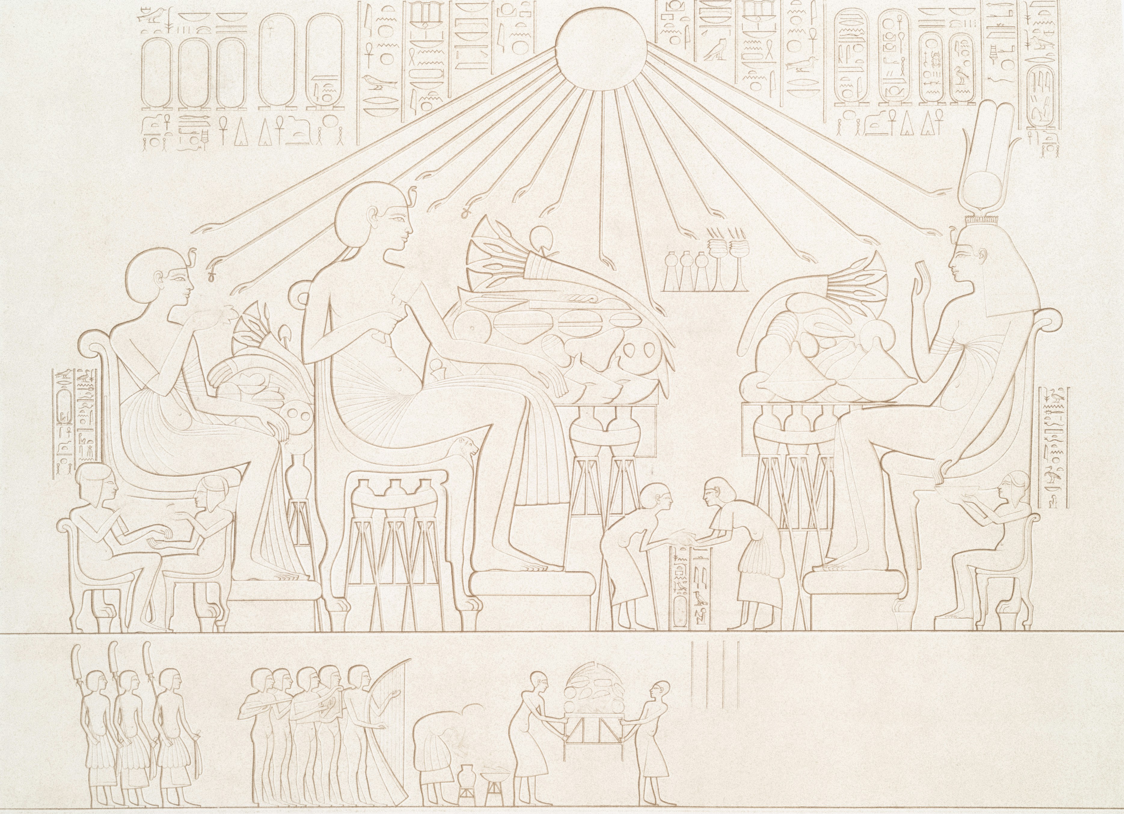Ancient egyptian relief with figures and hieroglyphs photo – Free Art ...