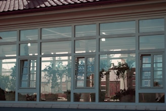 A building that has a lot of windows on it