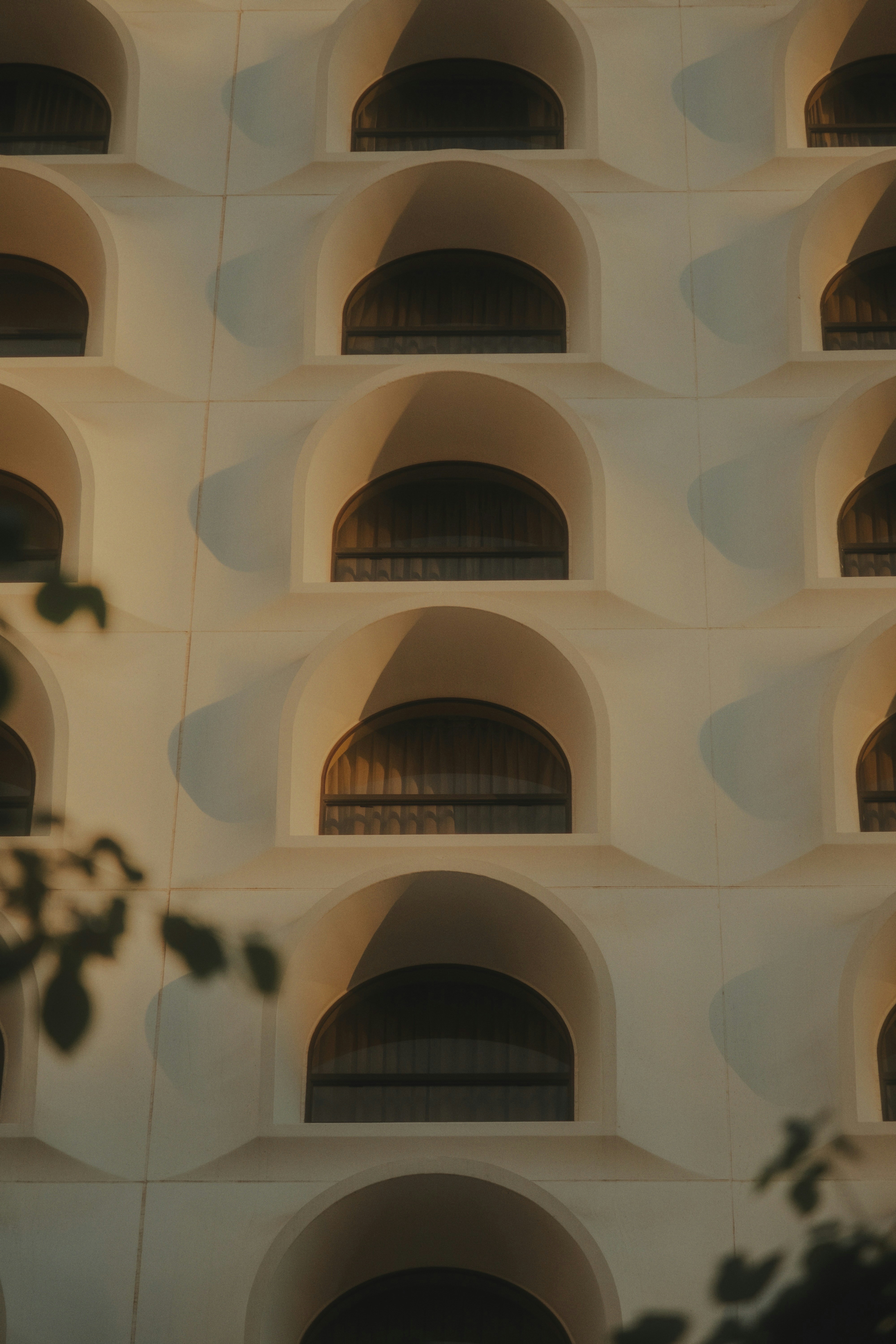 A building that has a bunch of windows on it