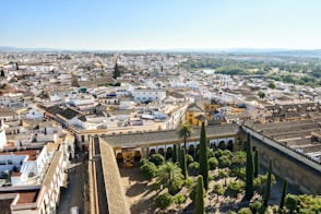 A view of a city from a high point of view
