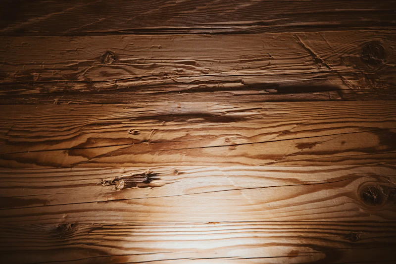 Wooden floor with light shining on it
